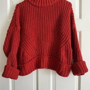 moon & madison Rich Red Turtleneck Sweater